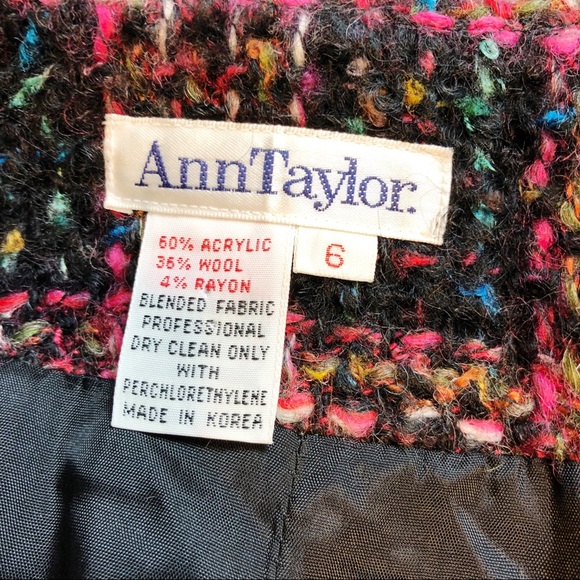 Vintage 80s Ann Taylor Tweed Cropped Blazer - Picture 4 of 4